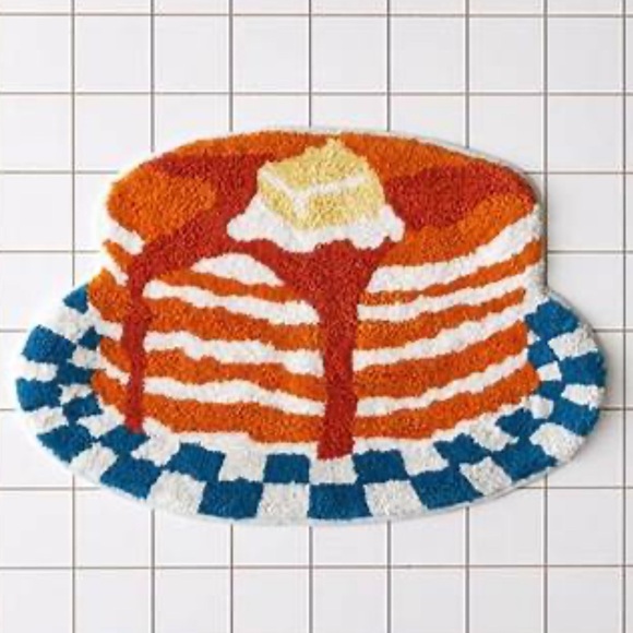 Urban Outfitters UO HOME Pancake Design Rug with Syrup and Butter NEW NWT - Picture 1 of 1